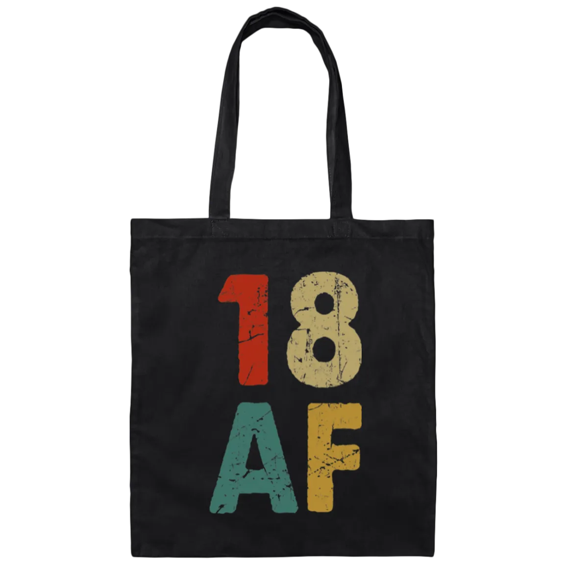 18th Birthday Gift Idea, Retro 18th Gift, Best Of 18th, 18 Vintage, Love 18 Canvas Tote Bag