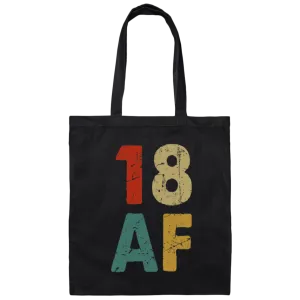 18th Birthday Gift Idea, Retro 18th Gift, Best Of 18th, 18 Vintage, Love 18 Canvas Tote Bag