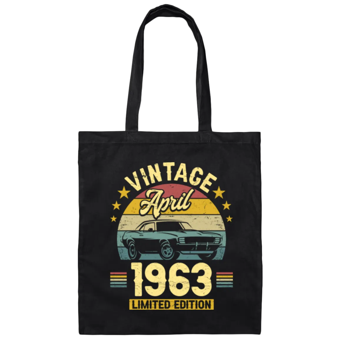 1963 Best Gift, 1963 Limited Edition, April 1963 Birthday Gift, Retro 1963 Canvas Tote Bag