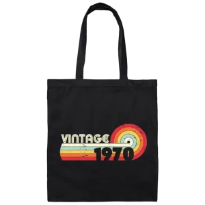 1970 Birthday Gift Design, Classic 1970, Vintage 1970 Canvas Tote Bag