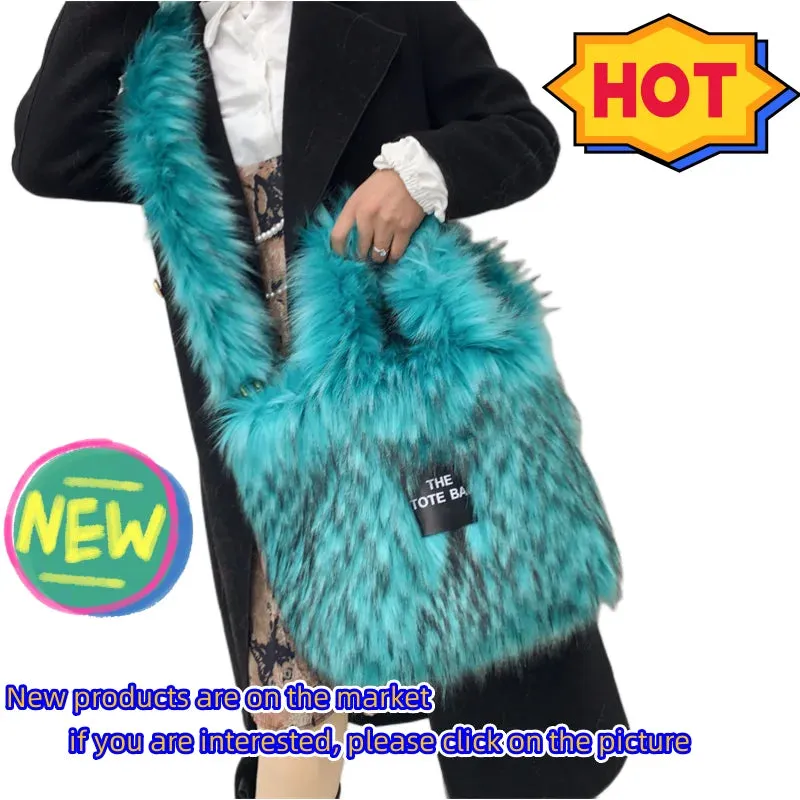 2024 Fluffy Faux Fur Tote Bag – Soft, Stylish, and Party-Ready!