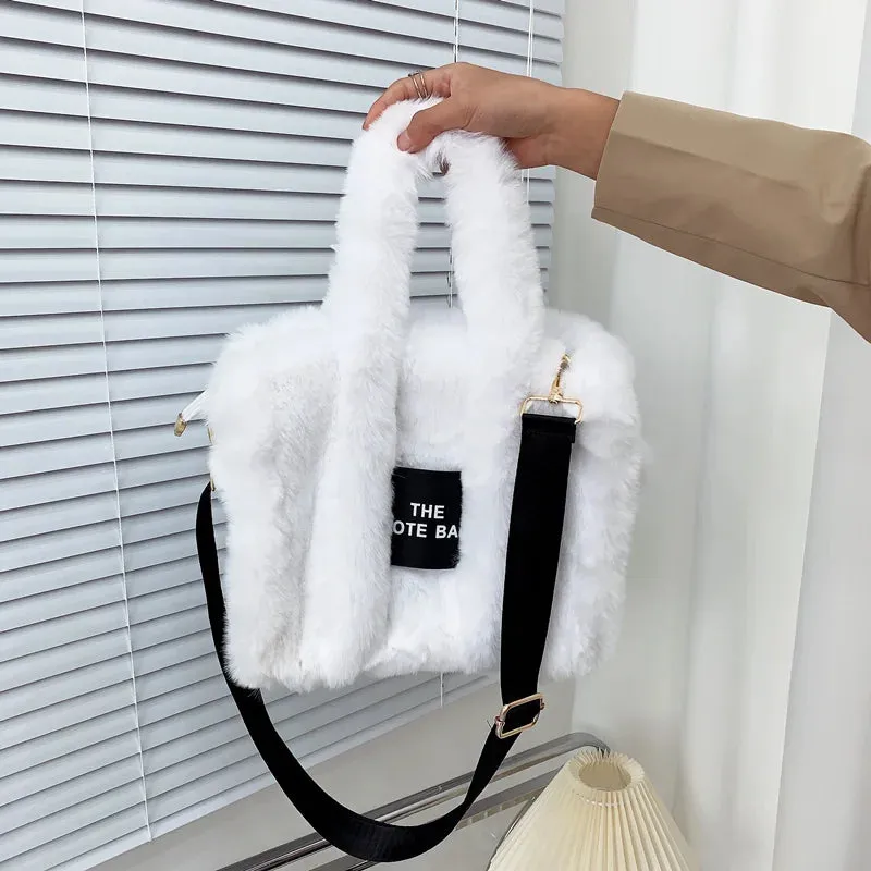 2024 Fluffy Faux Fur Tote Bag – Soft, Stylish, and Party-Ready!