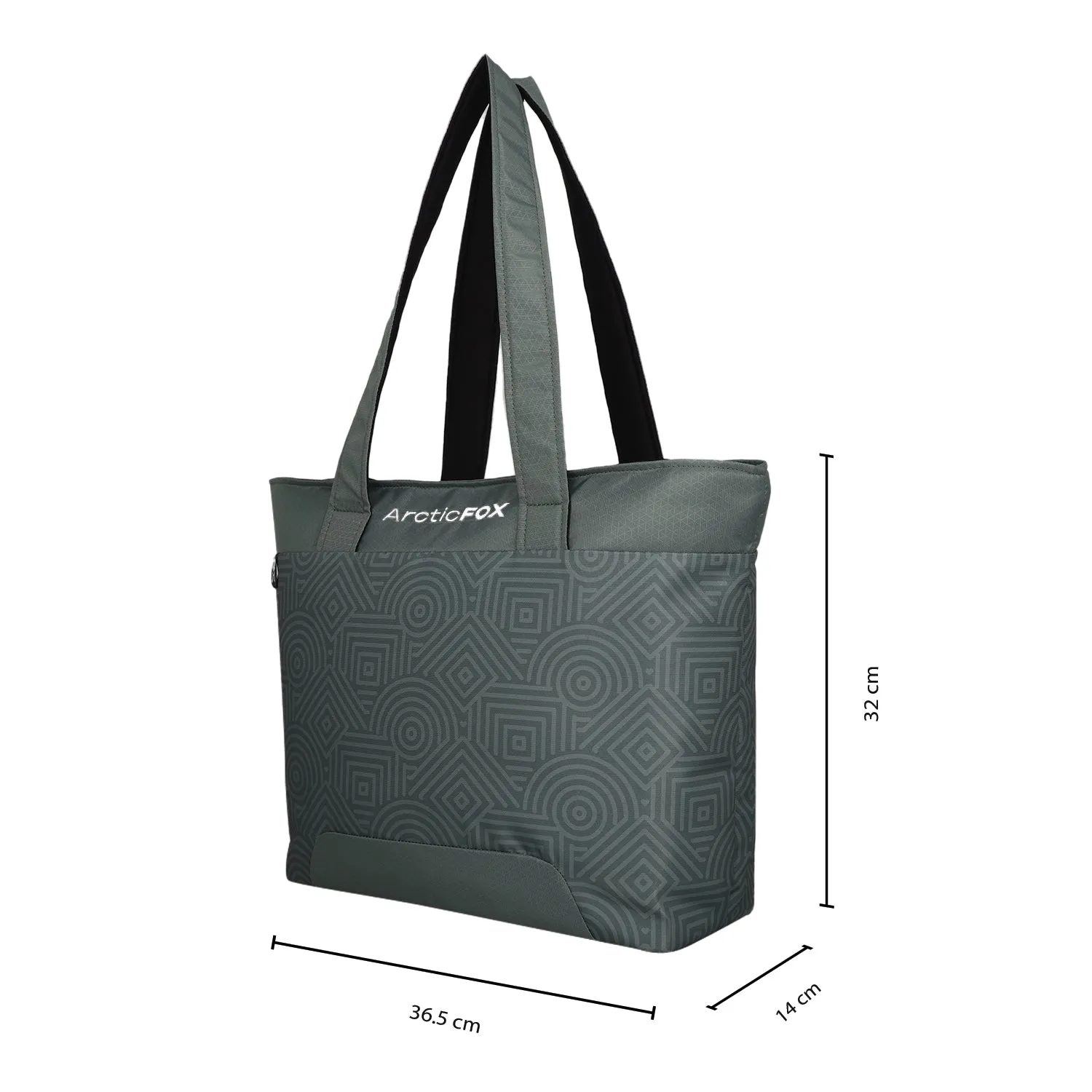 Arctic Fox Lattice Laptop Tote Bag For Women  (Sea Spray)