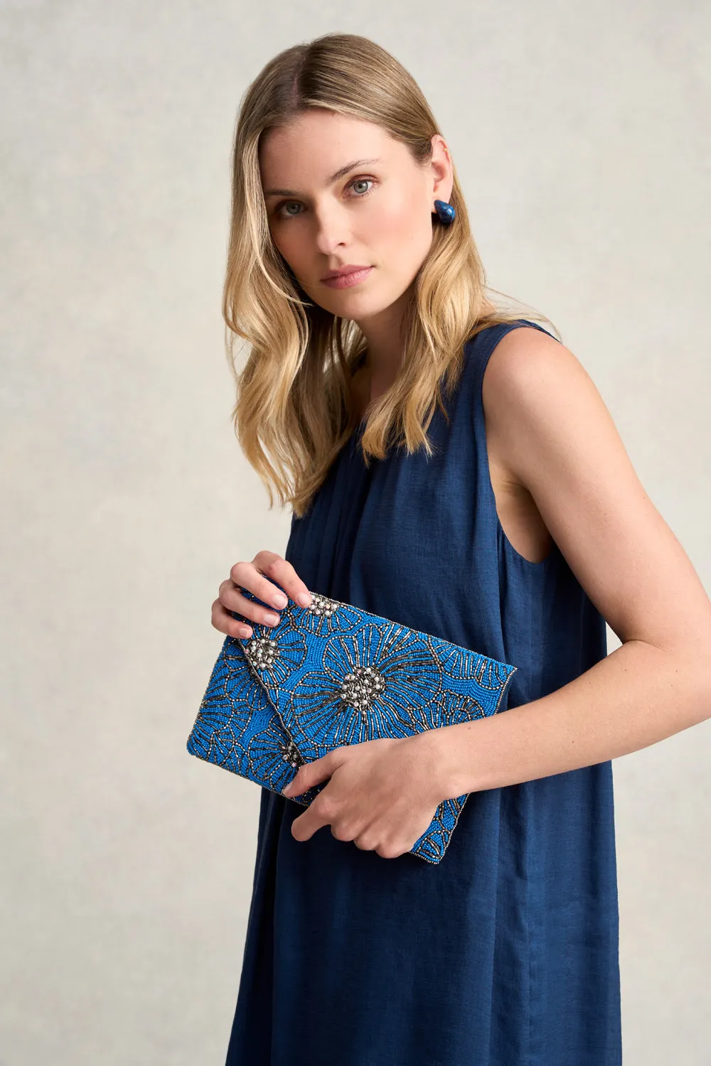 Beaded Floral Clutch