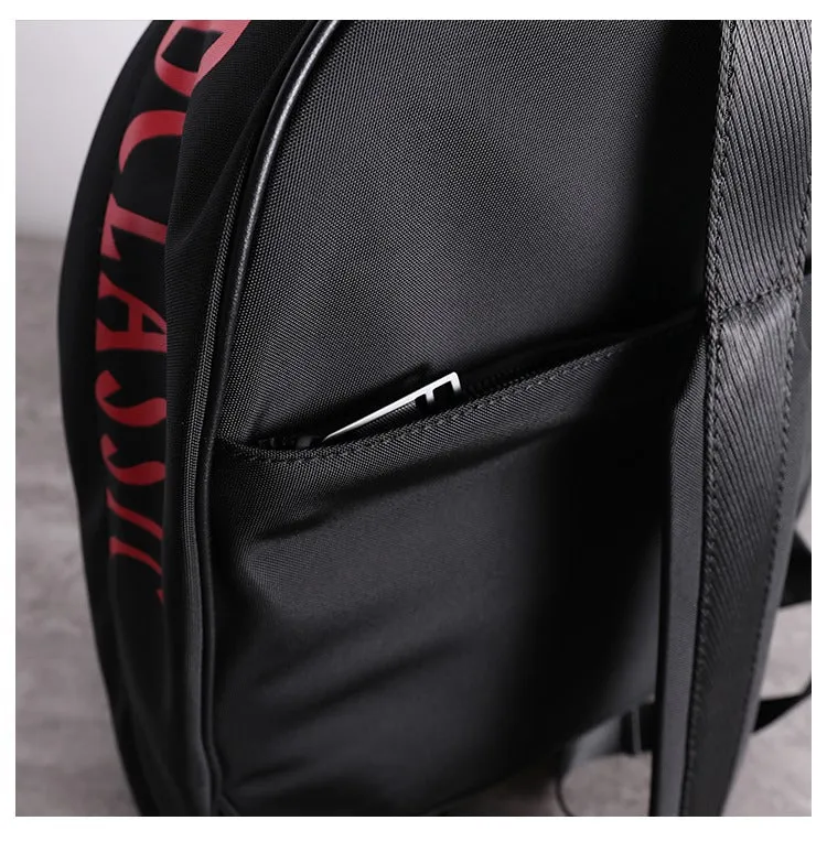 Black Nylon Graphic Satchel Backpack Womens School Backpacks Purse Nylon Travel Rucksack for Ladies