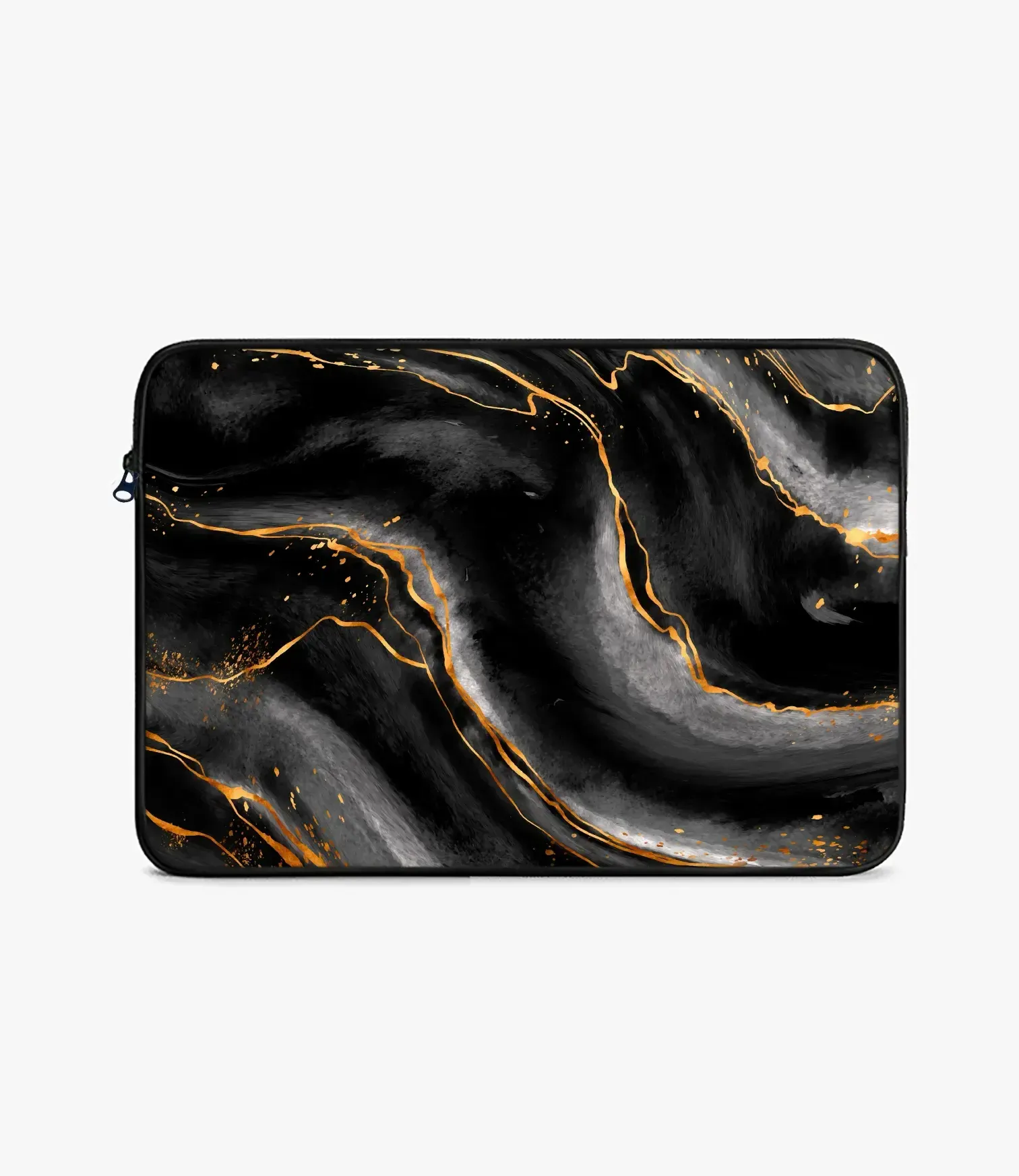 Black/Gold Marble Laptop Sleeve