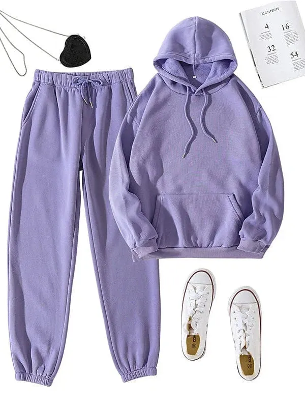 Breathable Cotton Blend Tracksuit for Women