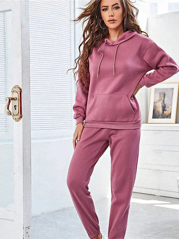 Breathable Cotton Blend Tracksuit for Women