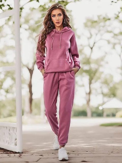 Breathable Cotton Blend Tracksuit for Women