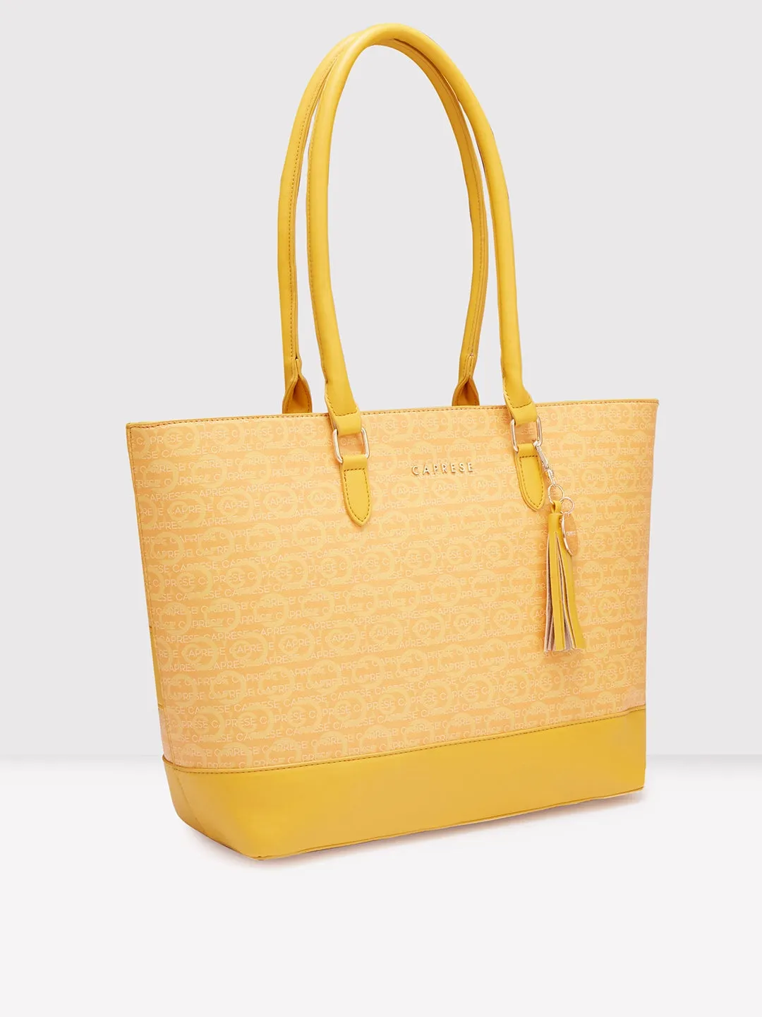 Caprese Cleo Laptop Tote Large Yellow