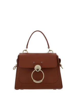 Chloé Elegant Sepia Brown Calfskin Shoulder Handbag