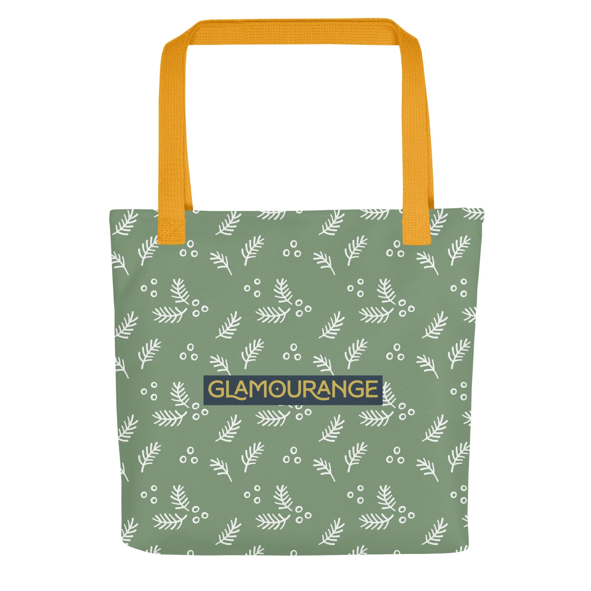 Christmas Tote Bag - Fir Branch (Glamourange Festive Pattern Christmas Tote Bags)