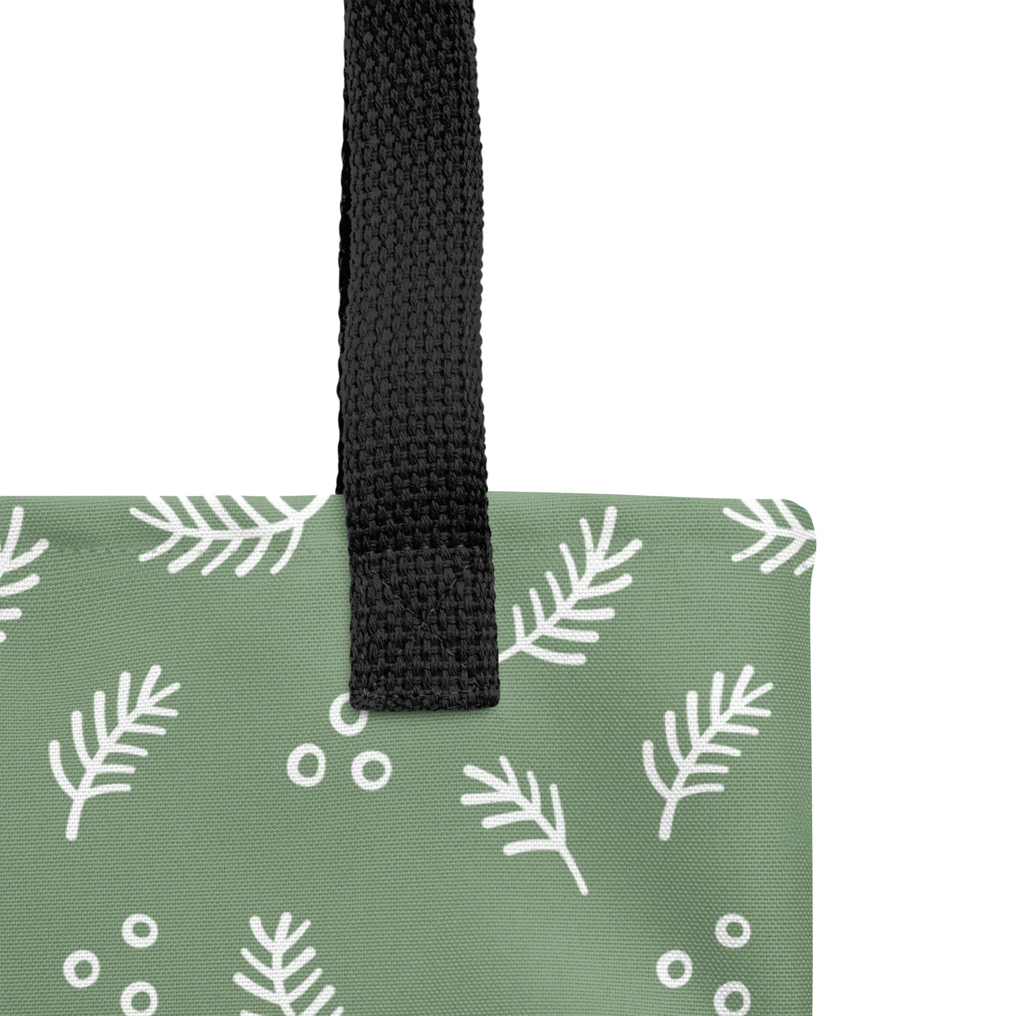 Christmas Tote Bag - Fir Branch (Glamourange Festive Pattern Christmas Tote Bags)