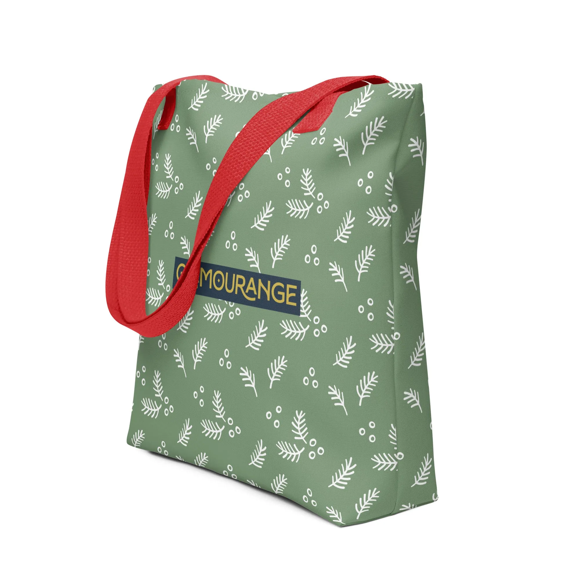 Christmas Tote Bag - Fir Branch (Glamourange Festive Pattern Christmas Tote Bags)