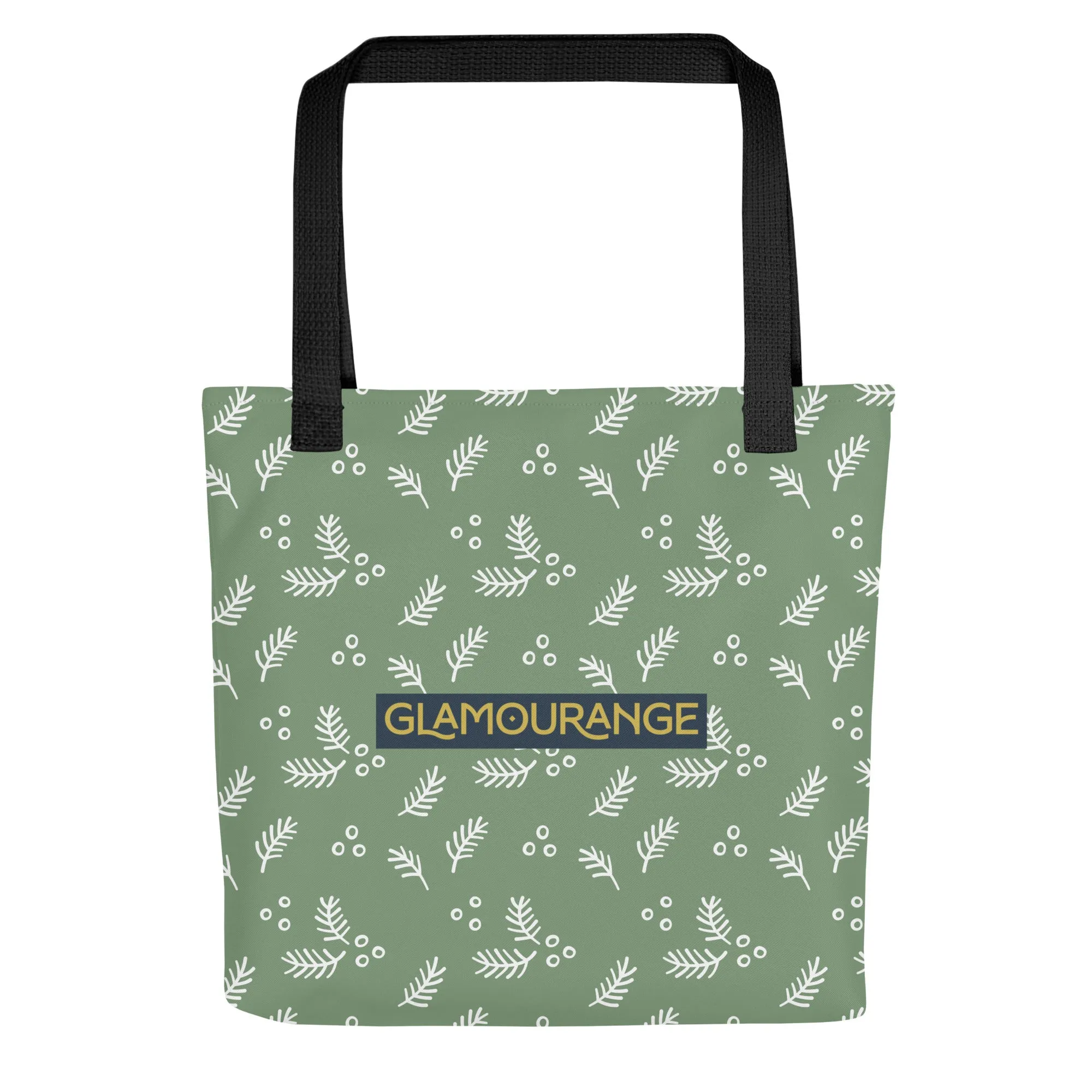 Christmas Tote Bag - Fir Branch (Glamourange Festive Pattern Christmas Tote Bags)