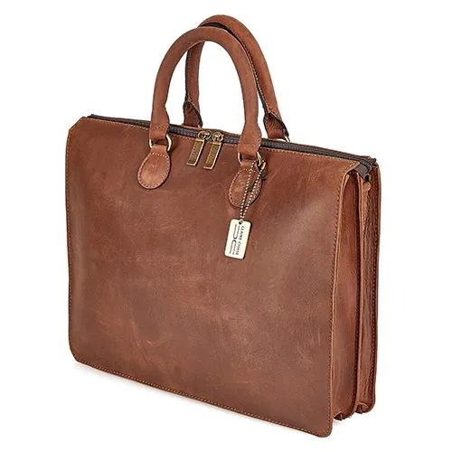 Claire Chase Sarita Small Leather Briefcase