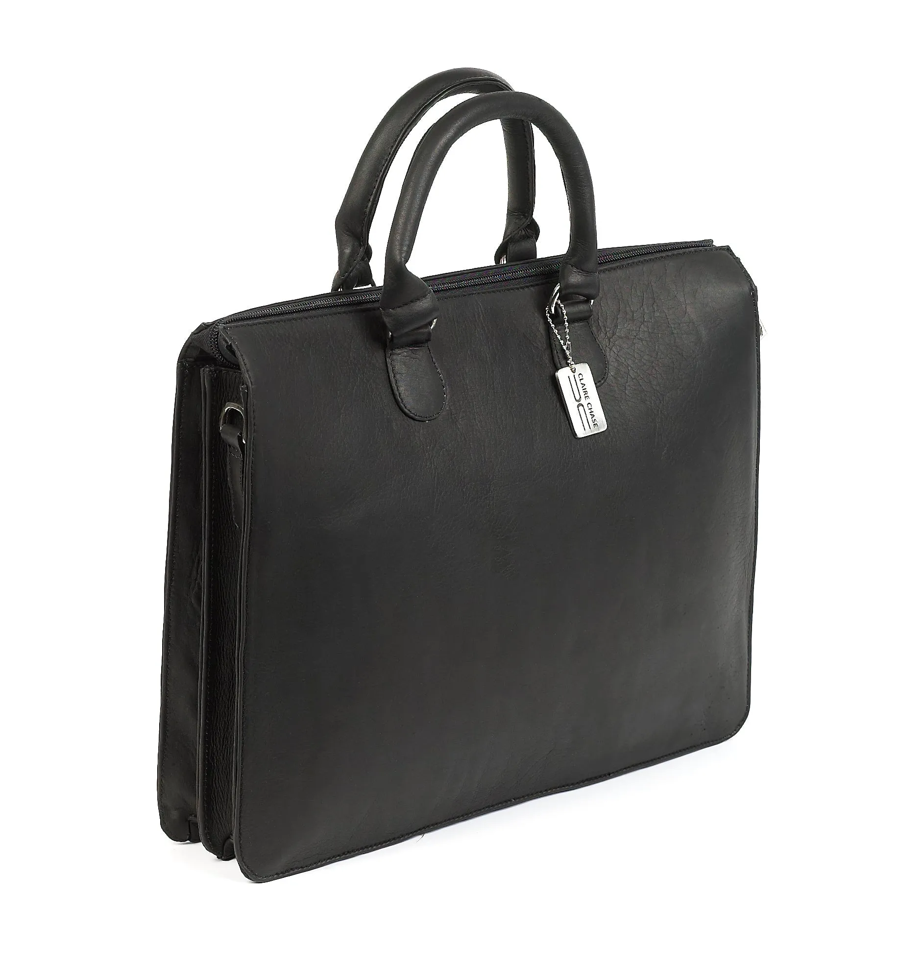 Claire Chase Sarita Small Leather Briefcase