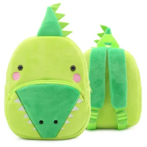 crocodile Children's baby plush toy small school bag backpack cartoon bag-rose red