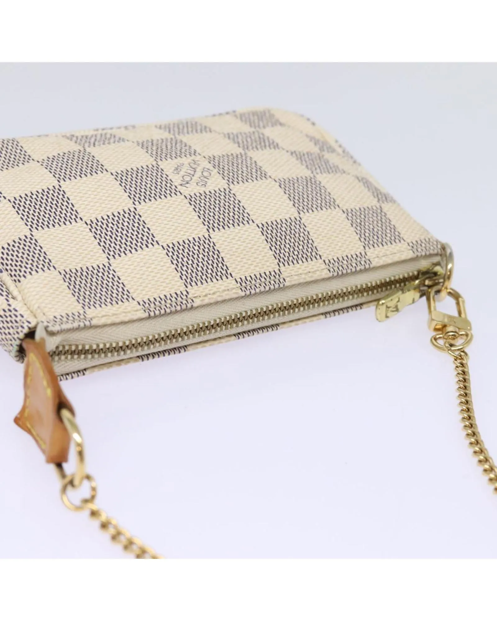 Damier Azur Mini Pochette Accessoires Pouch Authenticated