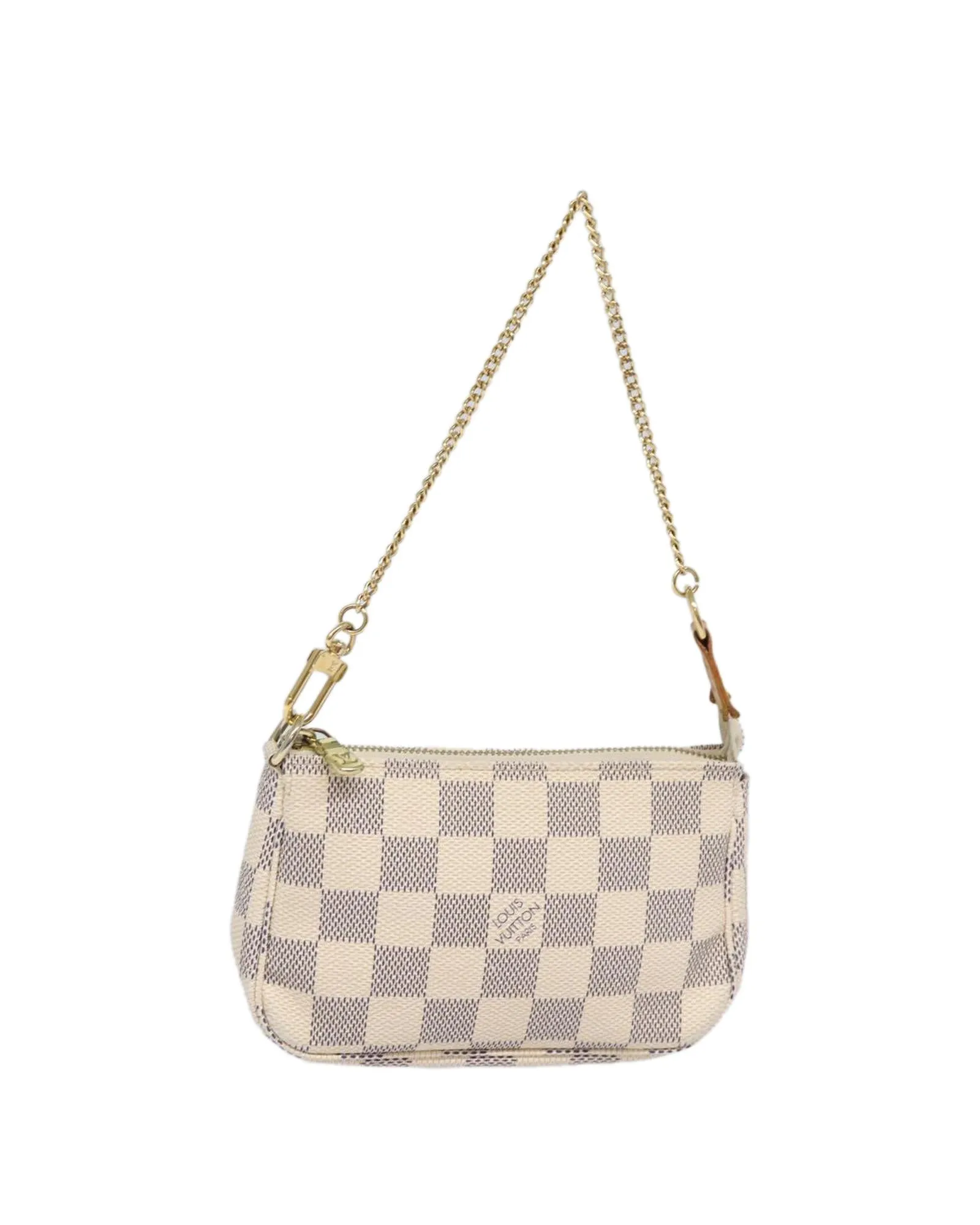 Damier Azur Mini Pochette Accessoires Pouch Authenticated