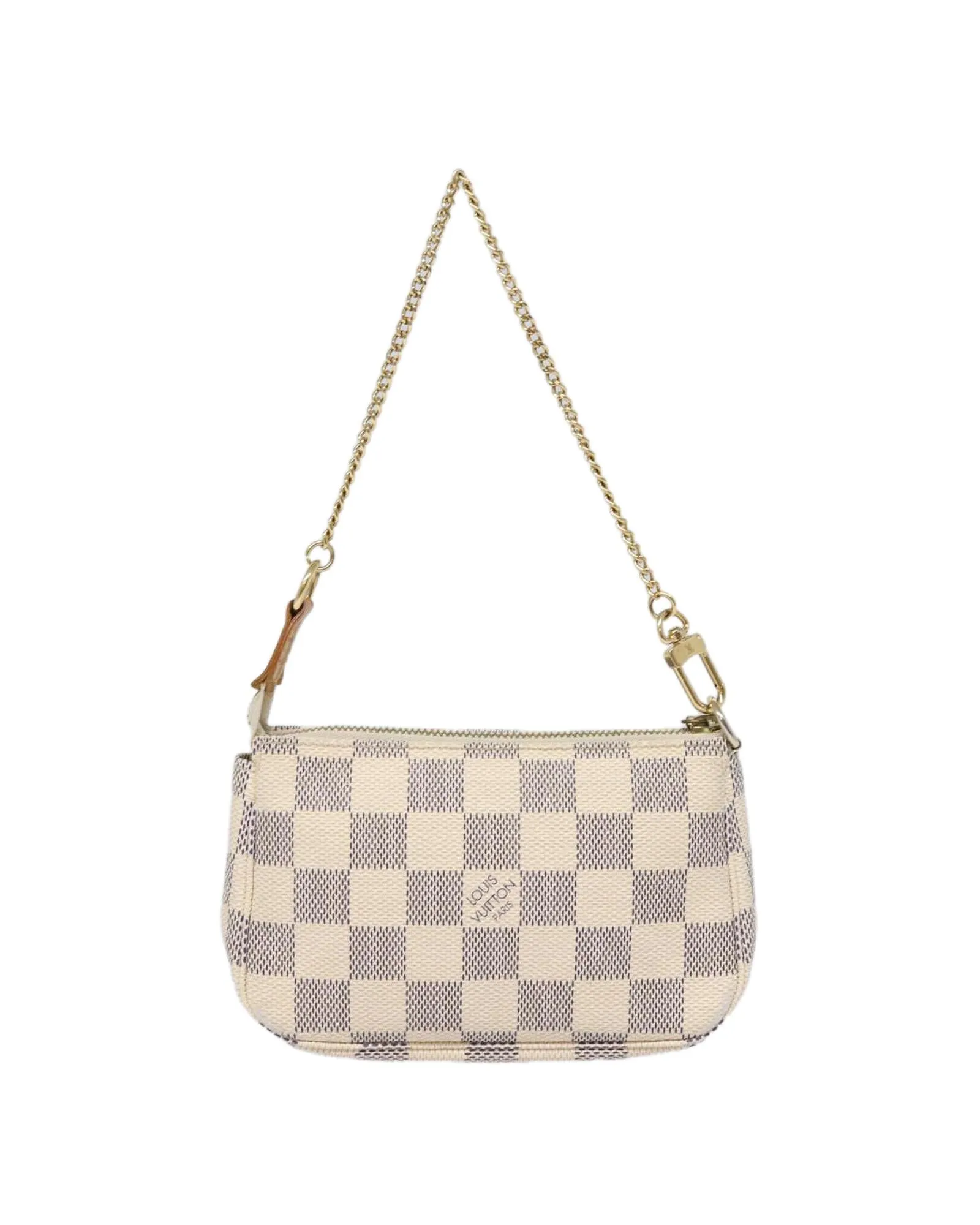 Damier Azur Mini Pochette Accessoires Pouch Authenticated