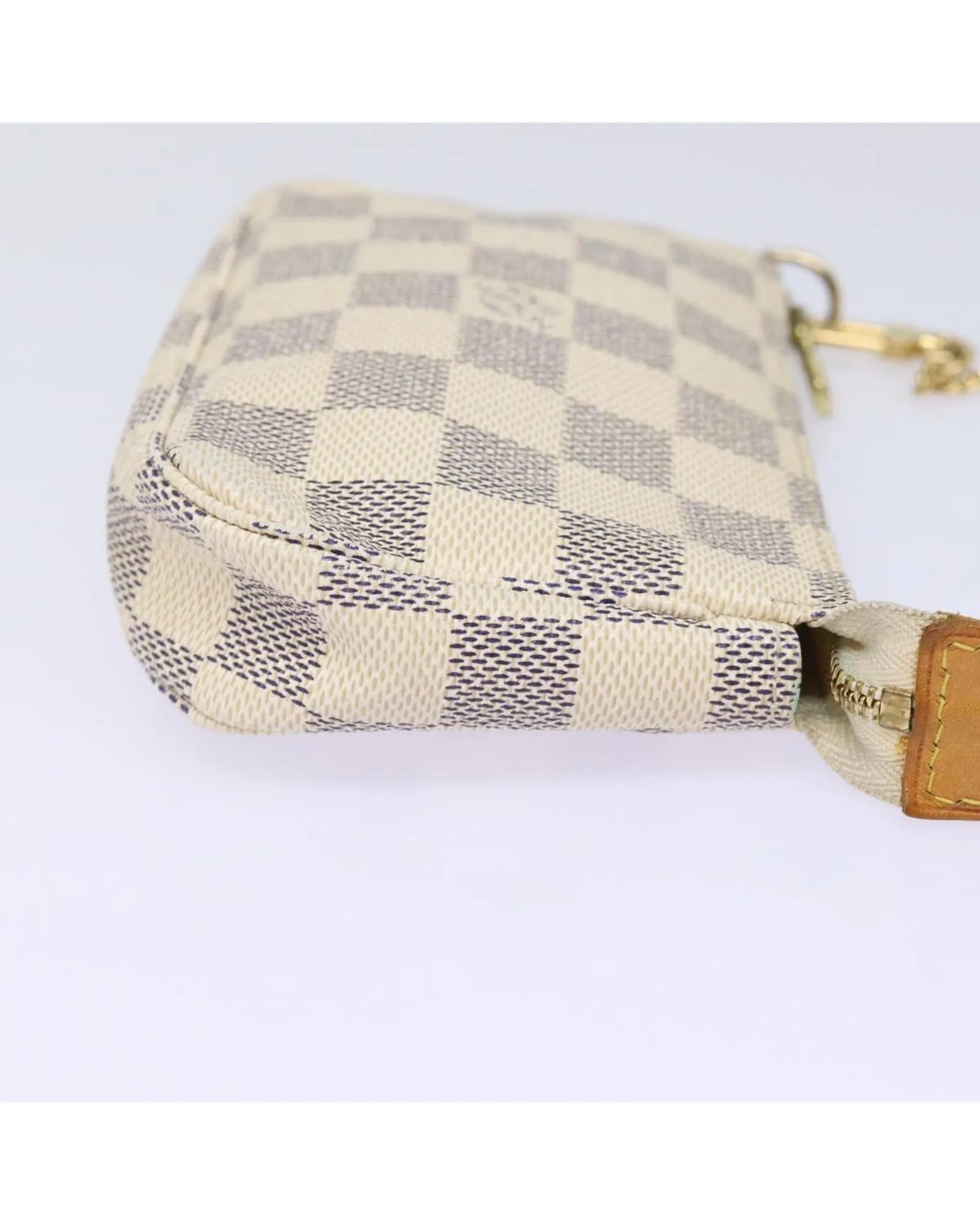 Damier Azur Mini Pochette Accessoires Pouch Authenticated