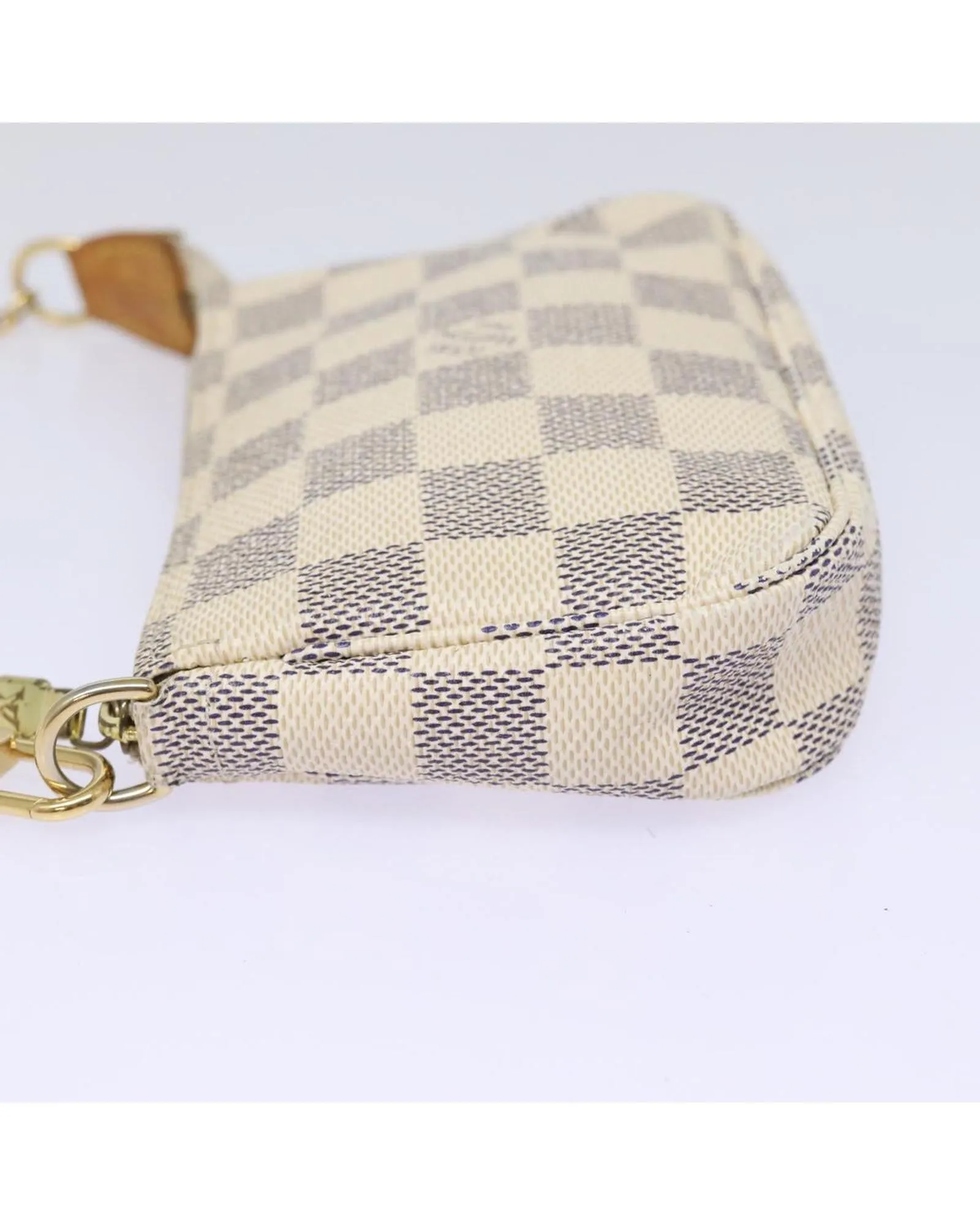 Damier Azur Mini Pochette Accessoires Pouch Authenticated