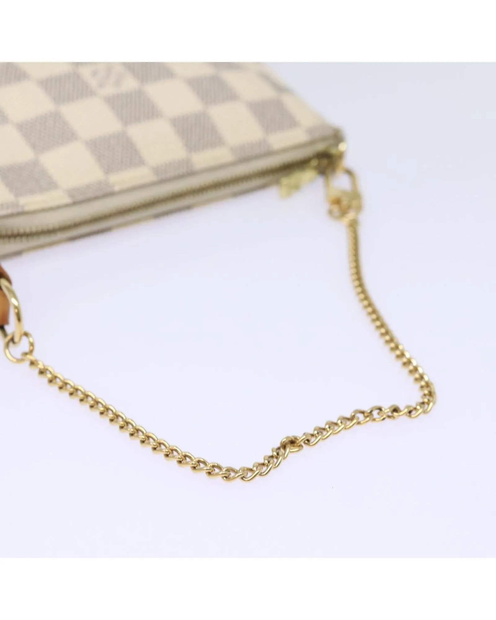 Damier Azur Mini Pochette Accessoires Pouch Authenticated