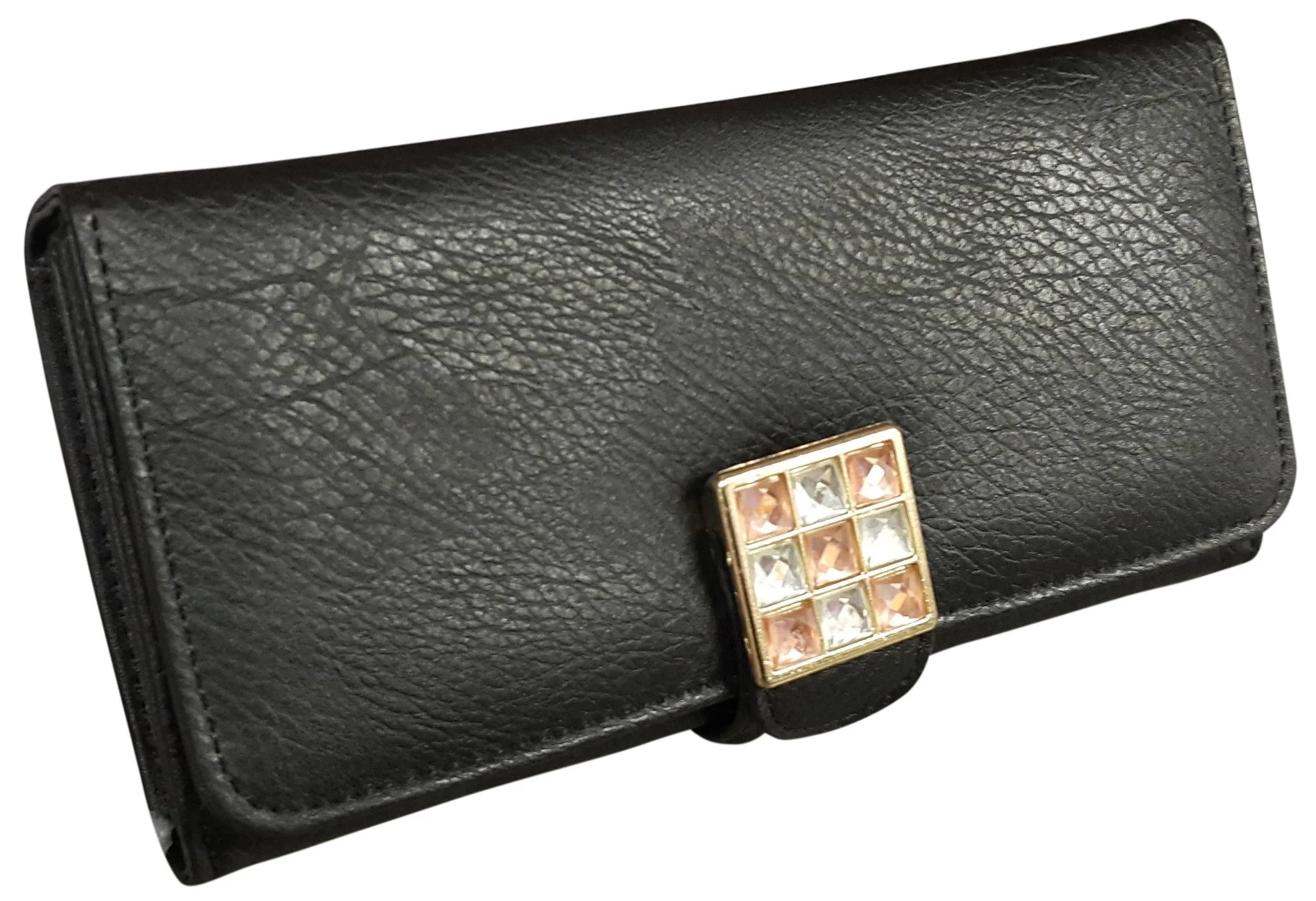 Diamante Faux Leather Coin Wallet