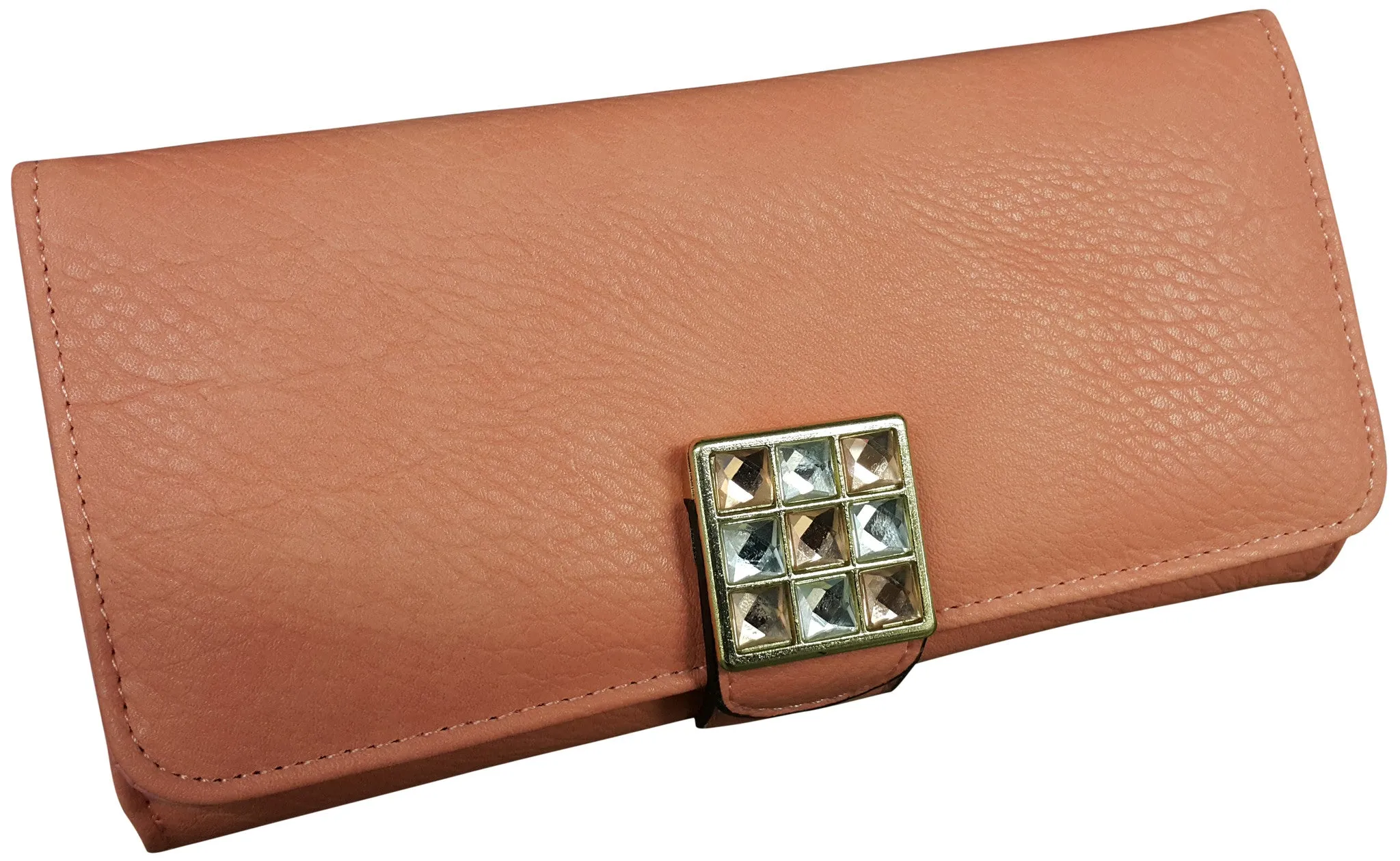 Diamante Faux Leather Coin Wallet