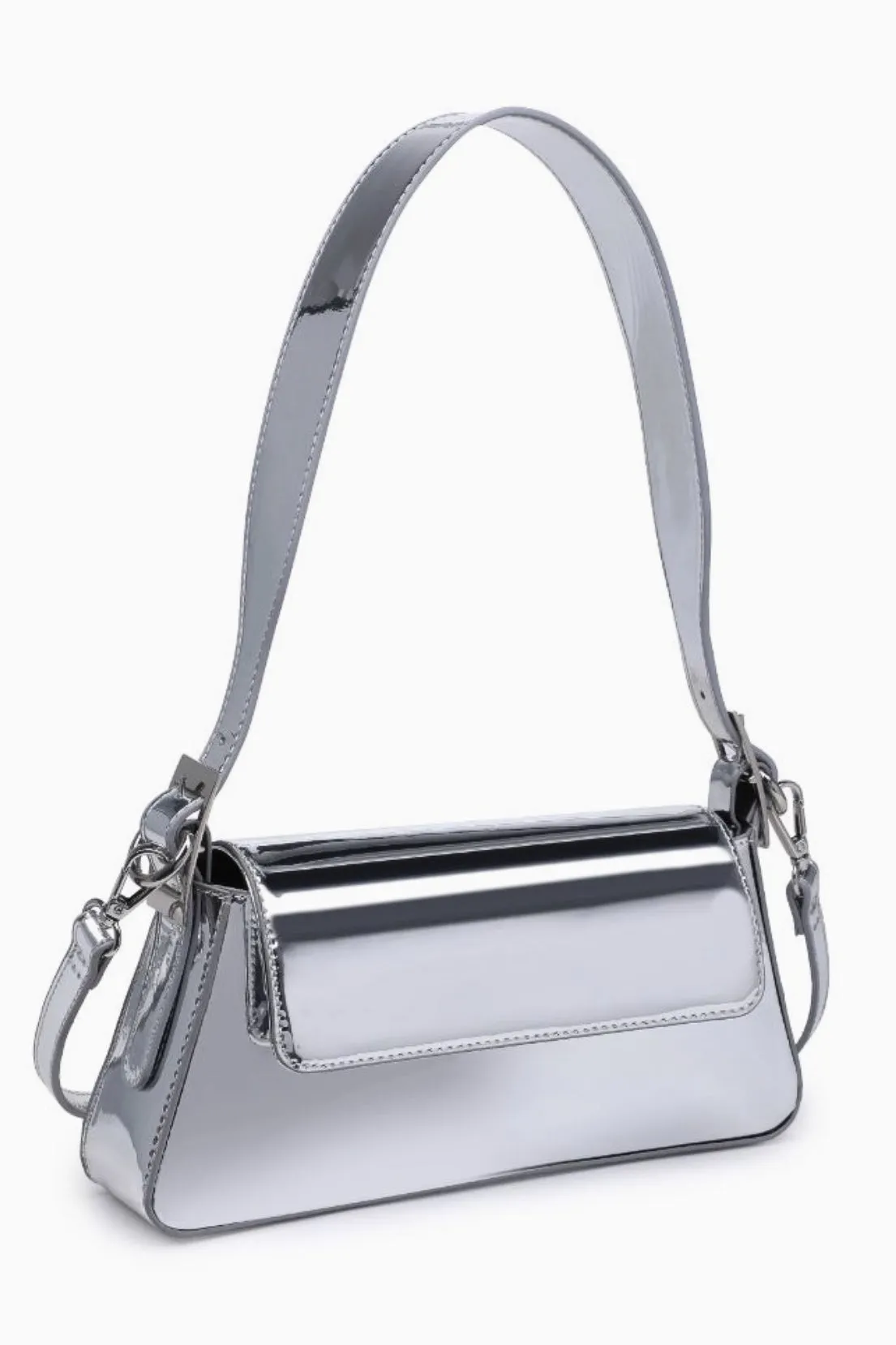 Donna Metallic Crossbody - Silver