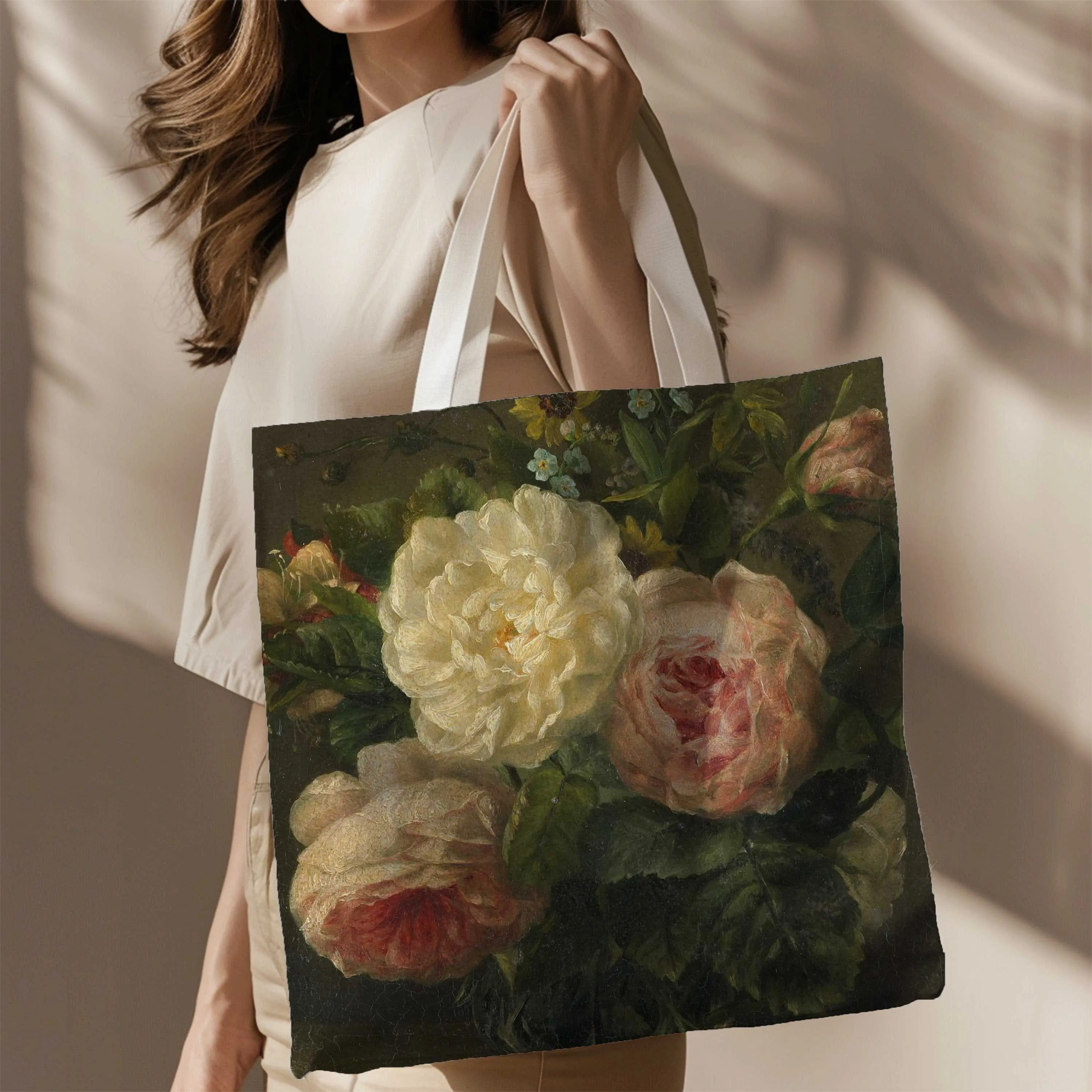 Eco-Friendly Canvas Tote Bag with Artistic Design