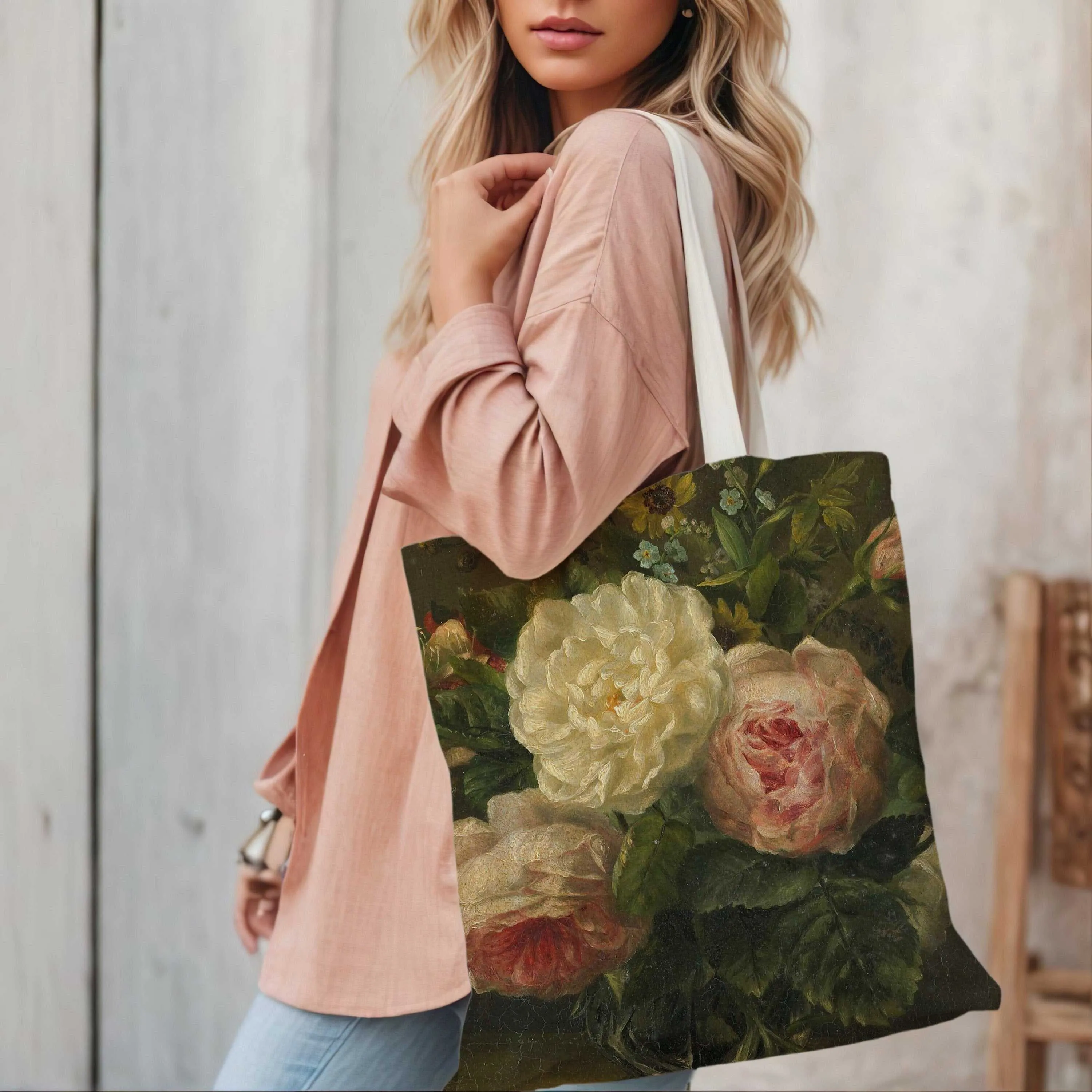 Eco-Friendly Canvas Tote Bag with Artistic Design