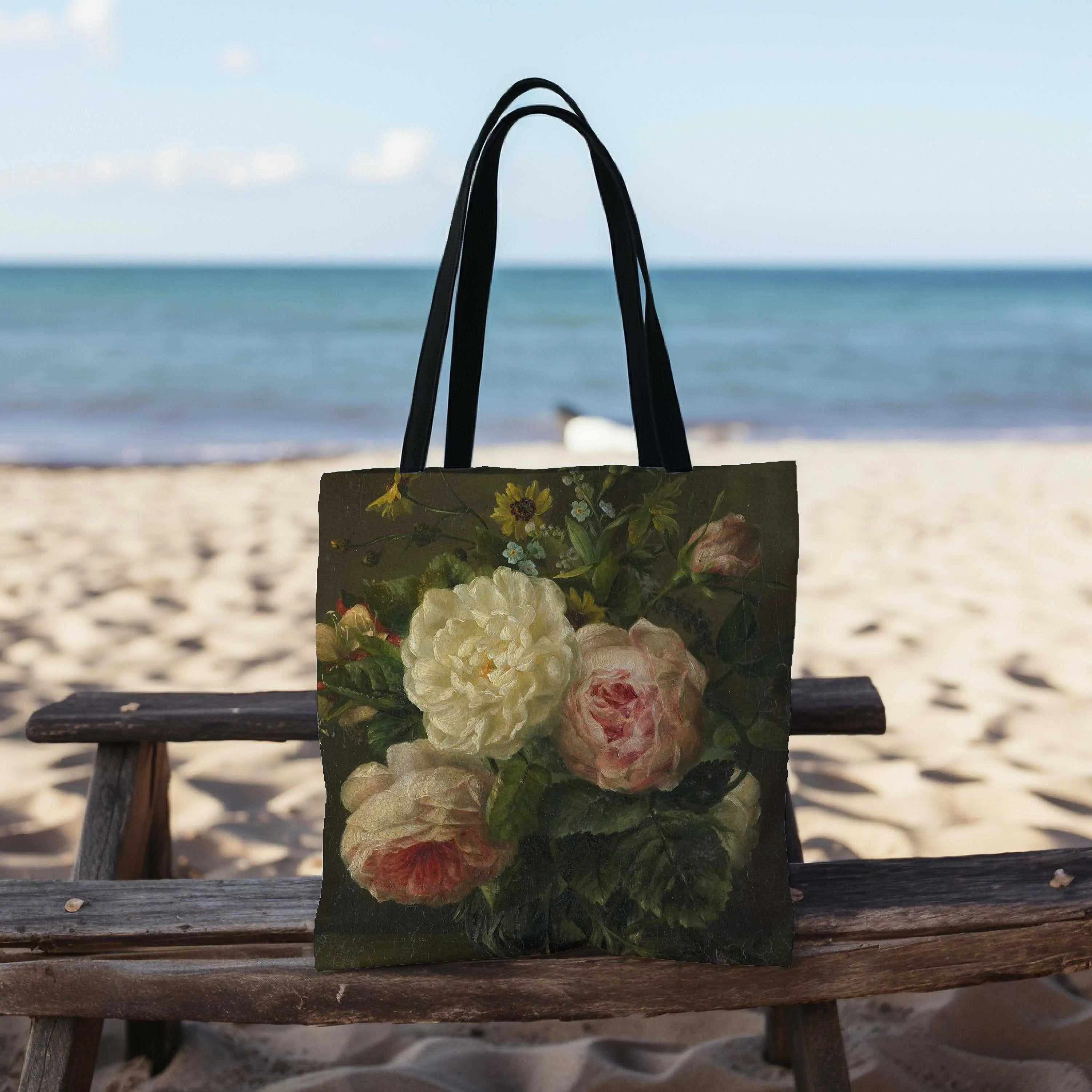 Eco-Friendly Canvas Tote Bag with Artistic Design