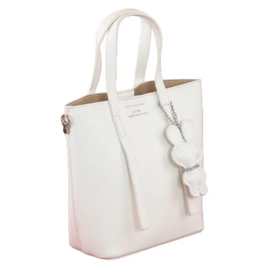 Elegant Leather Tote Bag With Long Handles - Mr Joe