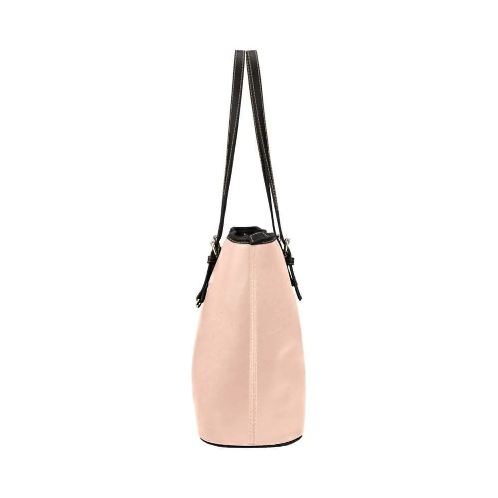 Elegant Peach Pink Leather Tote Bag - Stylish and Practical Shoulder Handbag