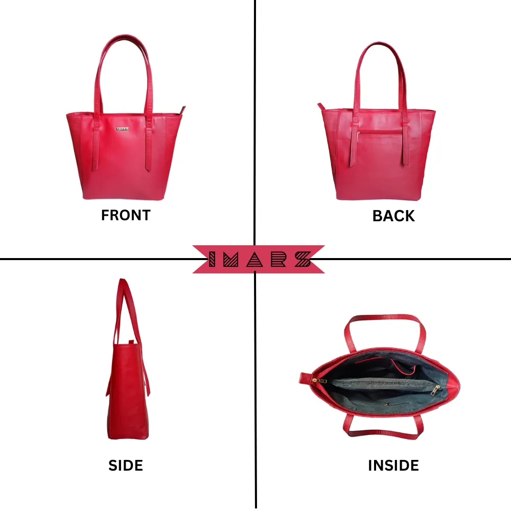 Elegant Red Tote Bag Perfect For Women & Girls