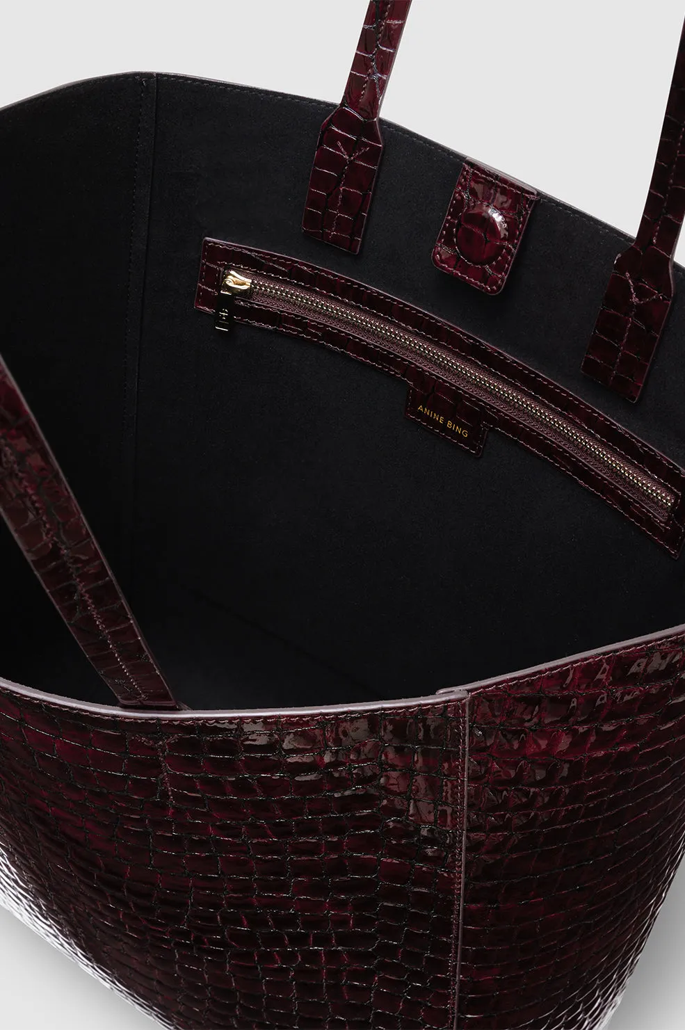 Elly Tote - Burgundy Embossed