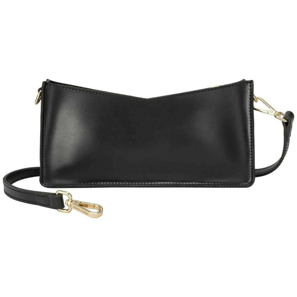 Every Other V Top Crossbody Shoulder Bag - Black