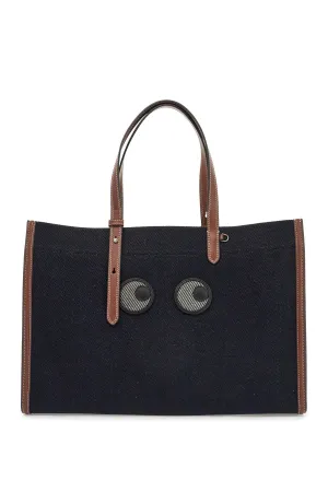 Eyes Print Canvas Tote Bag