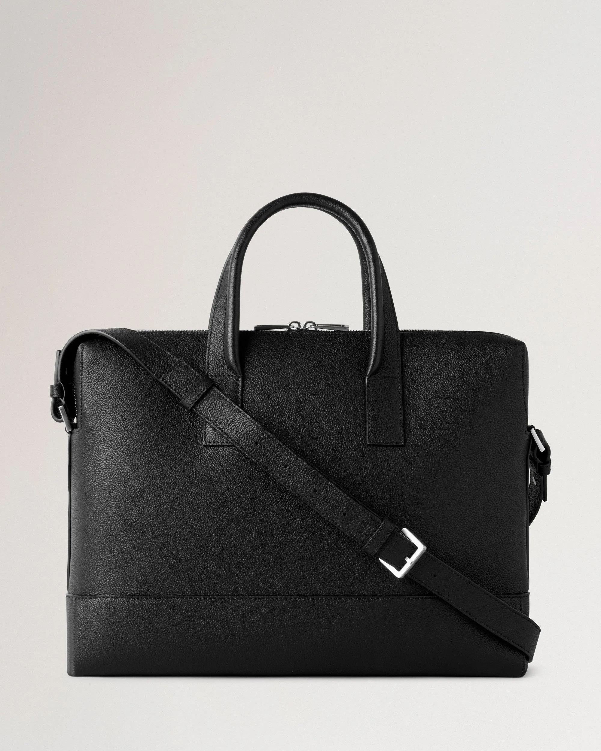 Farringdon Briefcase Black Small Pebble Grain