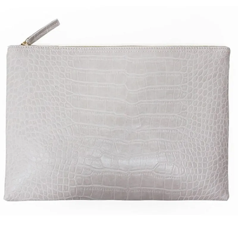 Female Stylish PU Alligator Design Clutch Purses For Mobile