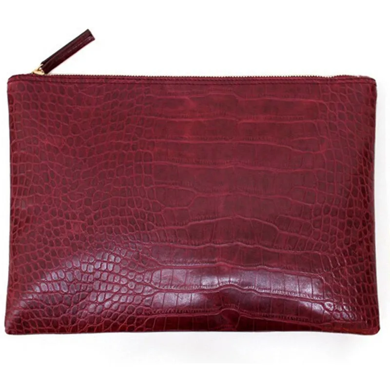 Female Stylish PU Alligator Design Clutch Purses For Mobile