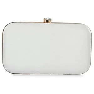 For The Beautiful You Round White Jewel Women's Clutch