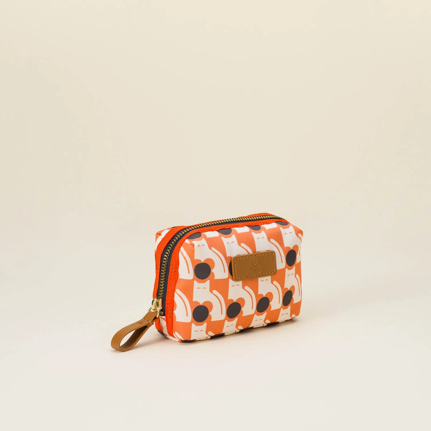 Happy Holiday Small Pouch - Poppy Cat Orange