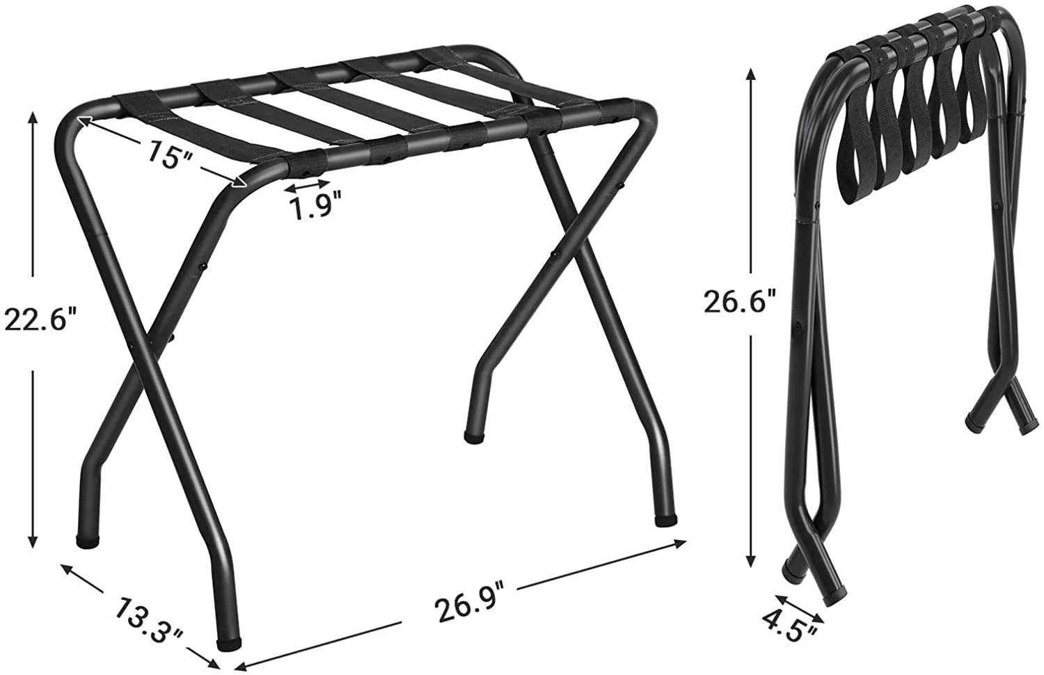 HELENA Metal Folding Luggage Rack