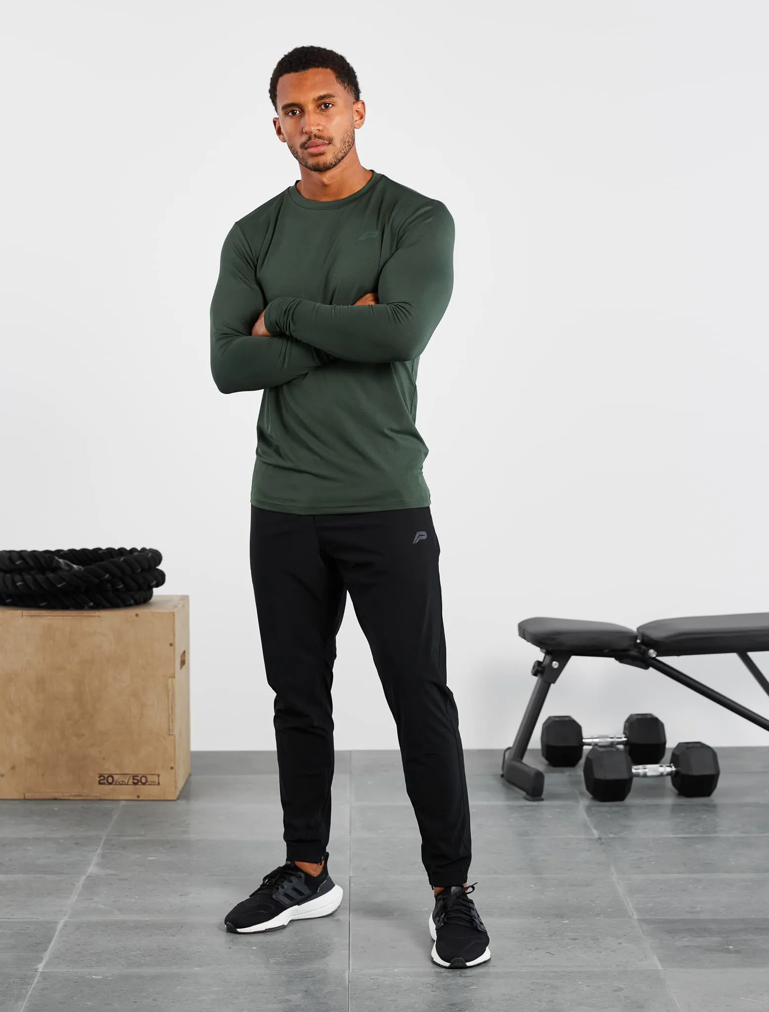 Hybrid Everyday Long Sleeve - Olive Marl