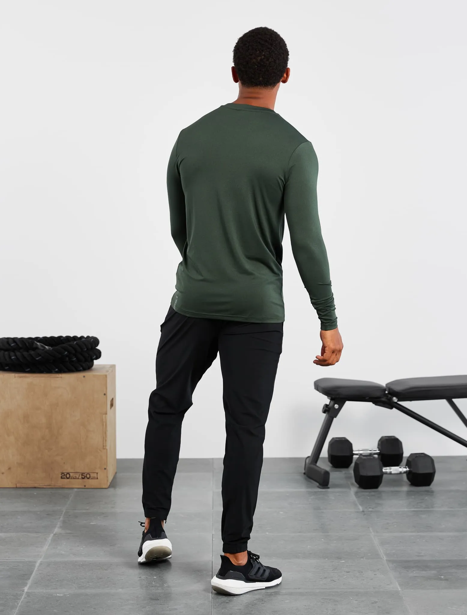 Hybrid Everyday Long Sleeve - Olive Marl