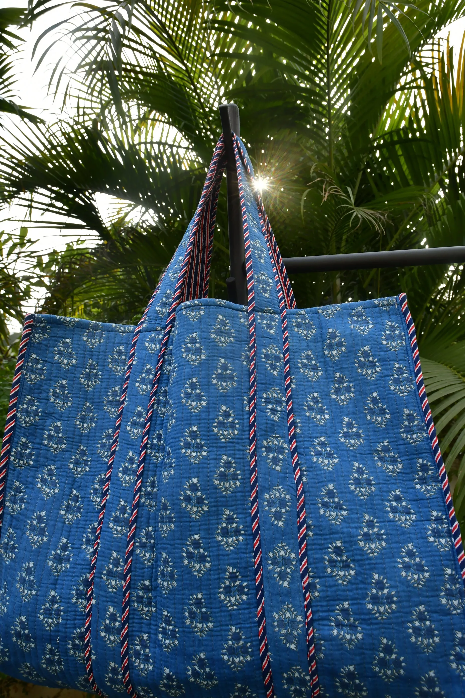 Indigo Buta Tote Bag | Hand Block Print, Jaipur | Shop Online, Best Price