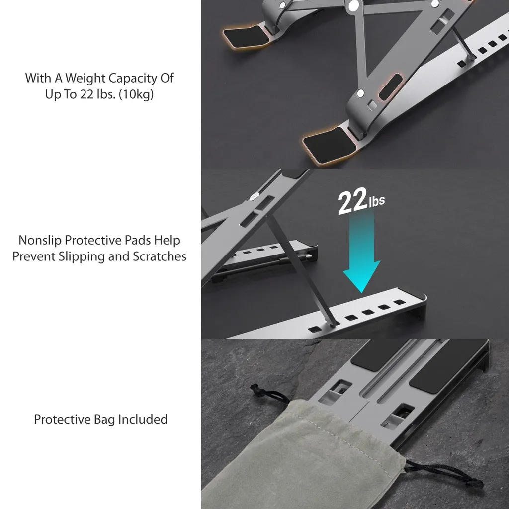 j5create JTS223 USB HUB X-Kit Laptop Stand, USB Laptop Stand with 4 USB port, Fordable Laptop Holder